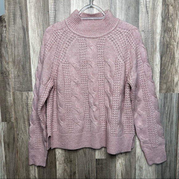 J. Crew Sweaters - J. Crew Mockneck cable-knit sweater XS